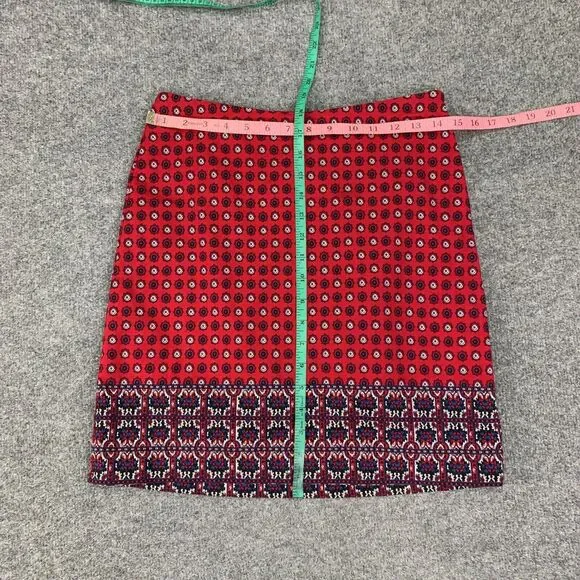 Talbots Skirt Womens 2P Petites Multi Cotton Blend Straight Side Zip Inner Lined - Picture 4 of 10